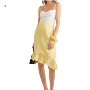 MaisonCleo Kika Silk Ruffle Skirt